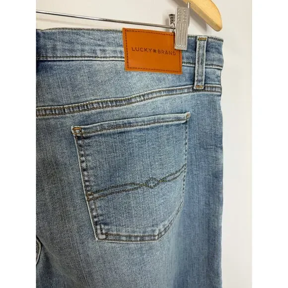 Lucky Brand Mid Rise Sweet Wide Leg Jeans Women's 14/32 Moonlit Mist Wash New - Picture 13 of 15